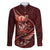 Personalised All Red New Zealand Darts Family Matching Off The Shoulder Long Sleeve Dress and Hawaiian Shirt Aoteroa Fern Maori Galaxy Style