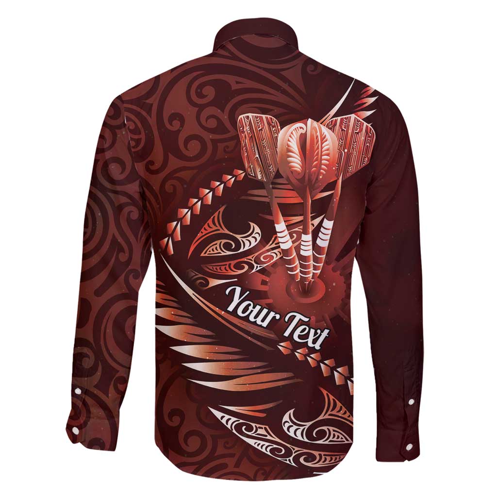 Personalised All Red New Zealand Darts Family Matching Off Shoulder Short Dress and Hawaiian Shirt Aoteroa Fern Maori Galaxy Style