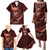 Personalised All Red New Zealand Darts Family Matching Puletasi and Hawaiian Shirt Aoteroa Fern Maori Galaxy Style