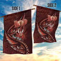 Personalised All Red New Zealand Darts Garden Flag Aoteroa Fern Maori Galaxy Style