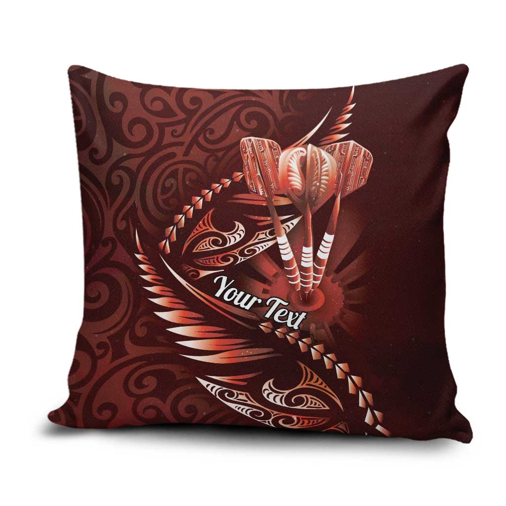 Personalised All Red New Zealand Darts Pillow Cover Aoteroa Fern Maori Galaxy Style - Polynesian Pride
