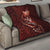 Personalised All Red New Zealand Darts Quilt Aoteroa Fern Maori Galaxy Style