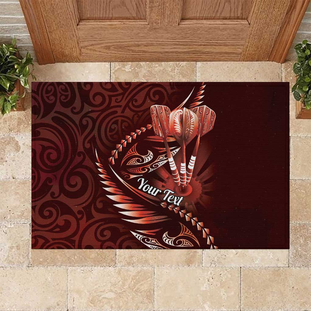 Personalised All Red New Zealand Darts Rubber Doormat Aoteroa Fern Maori Galaxy Style