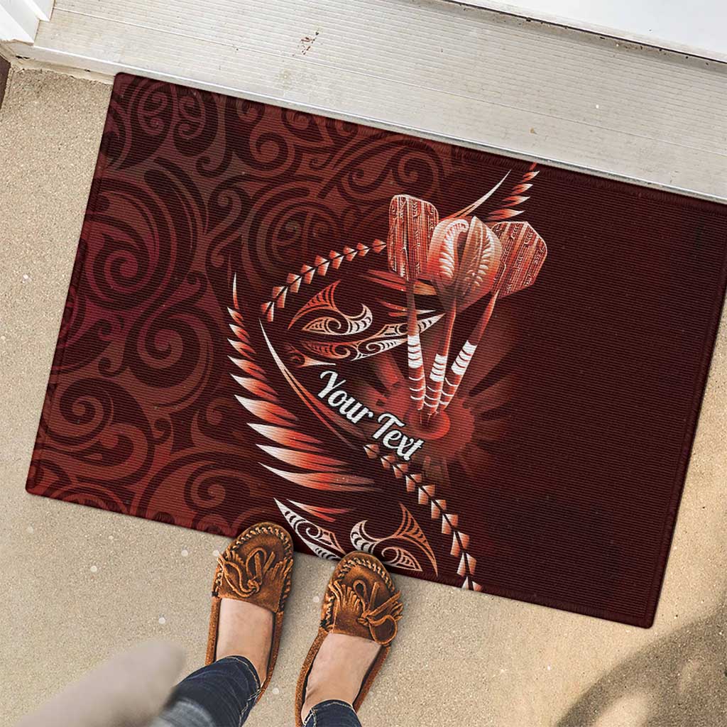 Personalised All Red New Zealand Darts Rubber Doormat Aoteroa Fern Maori Galaxy Style