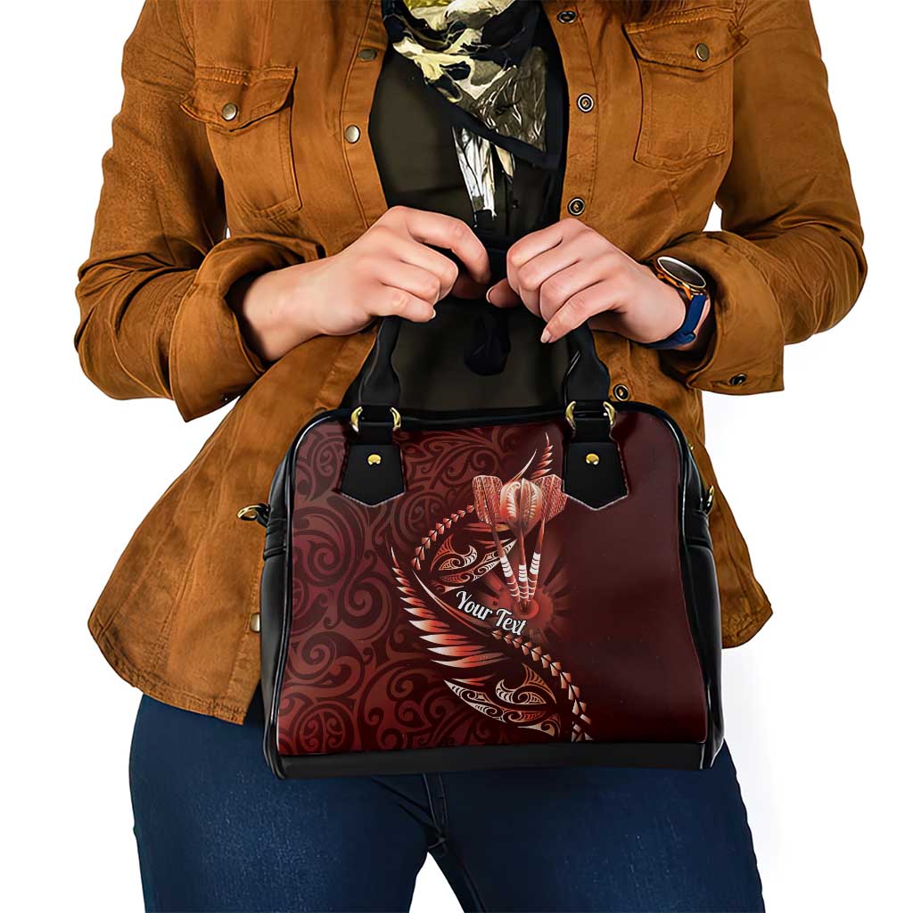 Personalised All Red New Zealand Darts Shoulder Handbag Aoteroa Fern Maori Galaxy Style