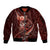 Personalised All Red New Zealand Darts Sleeve Zip Bomber Jacket Aoteroa Fern Maori Galaxy Style