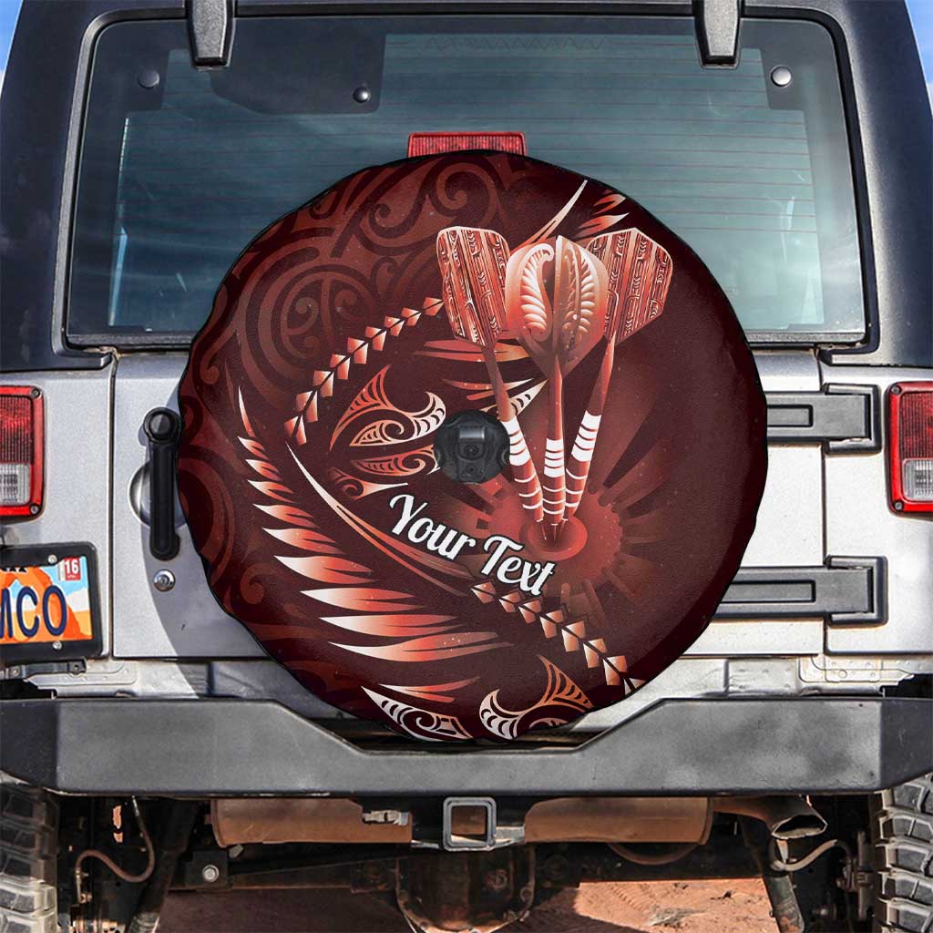 Personalised All Red New Zealand Darts Spare Tire Cover Aoteroa Fern Maori Galaxy Style