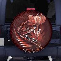 Personalised All Red New Zealand Darts Spare Tire Cover Aoteroa Fern Maori Galaxy Style