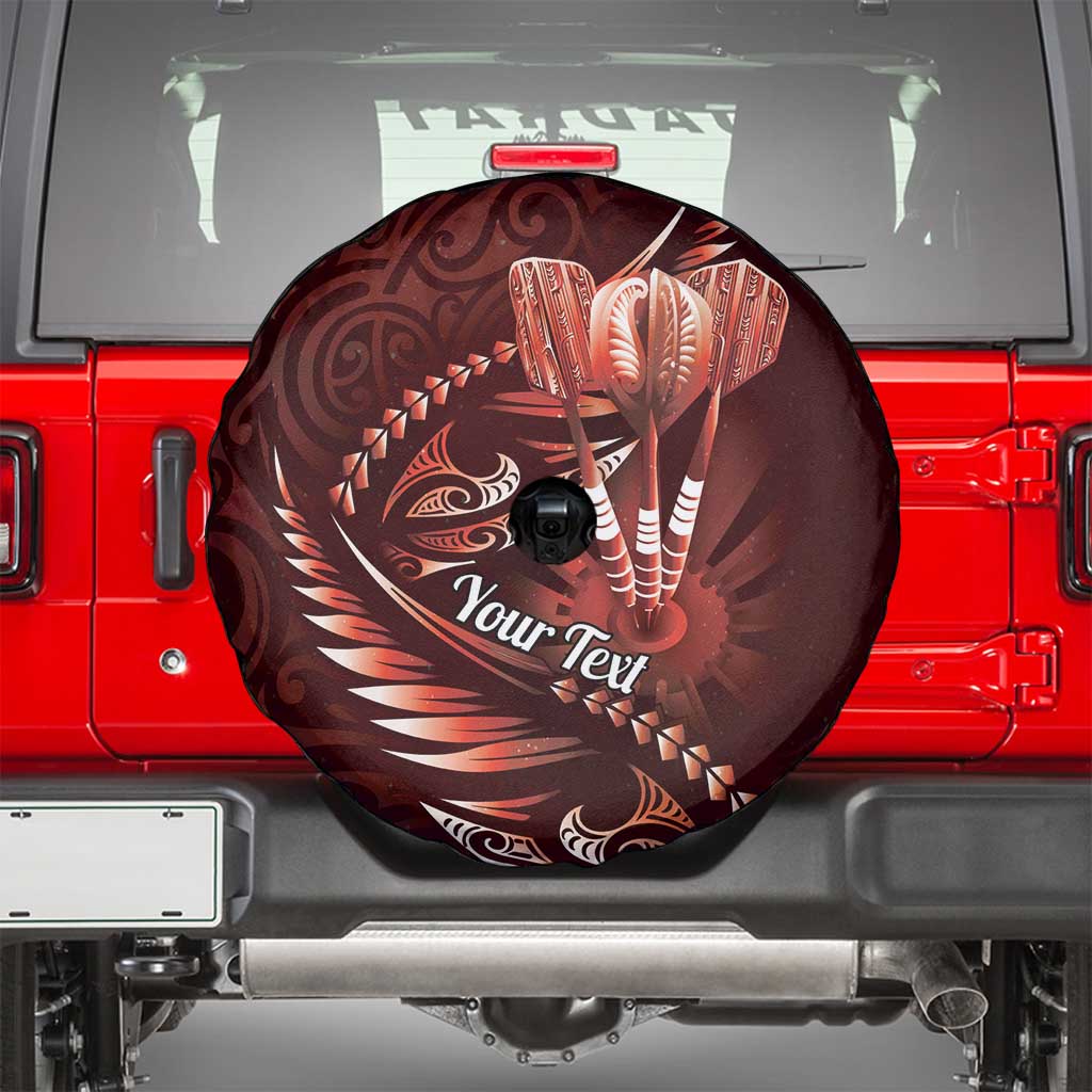 Personalised All Red New Zealand Darts Spare Tire Cover Aoteroa Fern Maori Galaxy Style