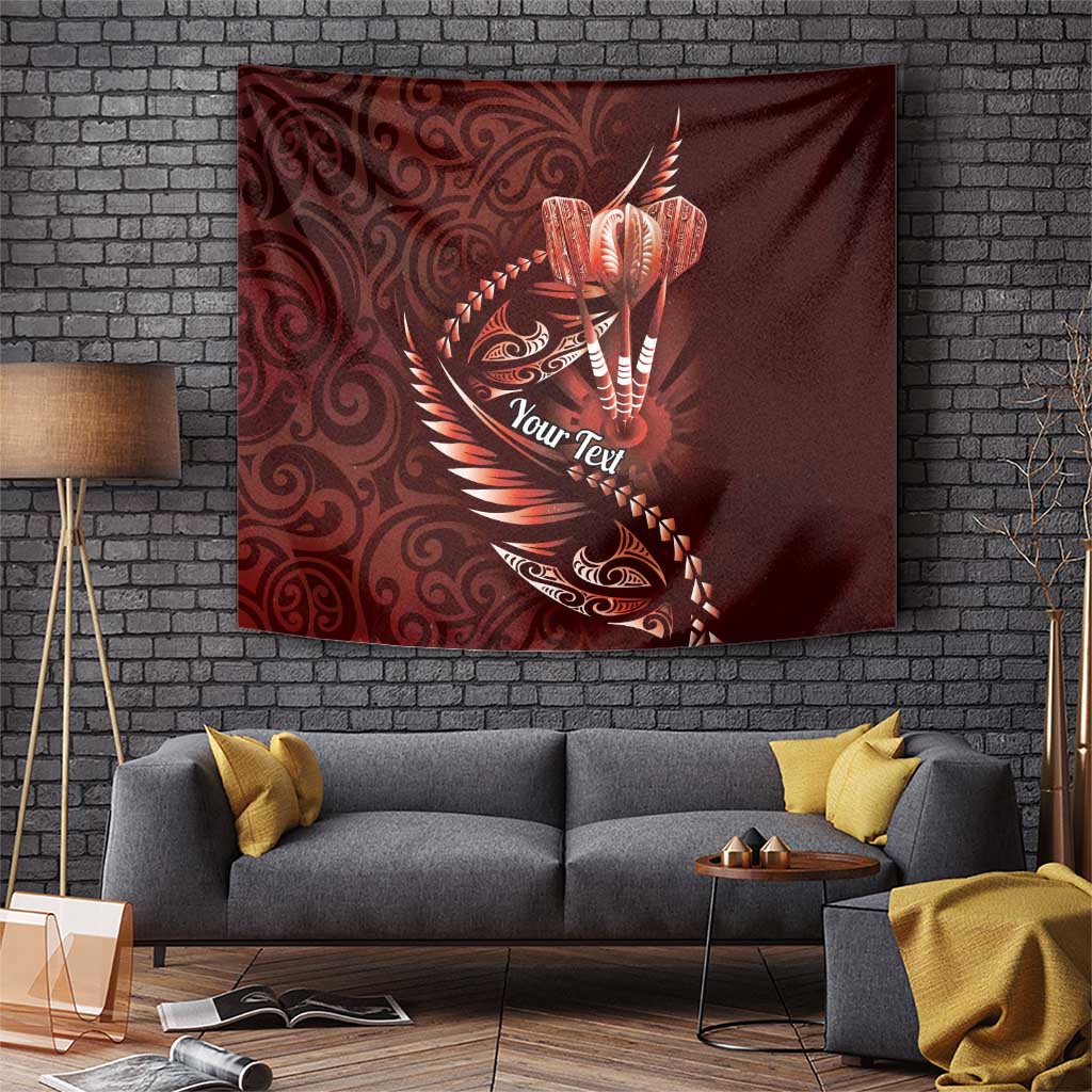 Personalised All Red New Zealand Darts Tapestry Aoteroa Fern Maori Galaxy Style