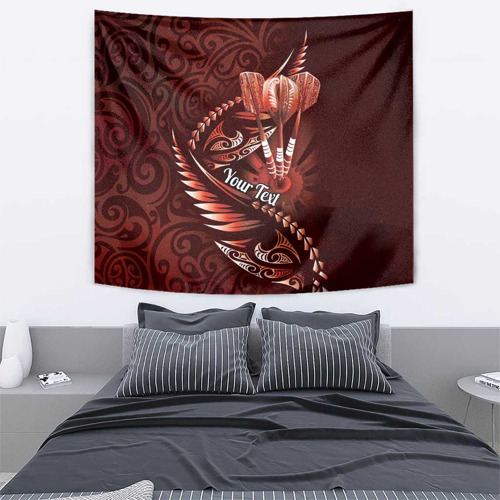 Personalised All Red New Zealand Darts Tapestry Aoteroa Fern Maori Galaxy Style