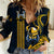 Personalised Hawaii Hilo High School Women Casual Shirt Vikings Polynesian Kakau Pattern LT14 Female Gold - Polynesian Pride