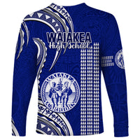 Hawaii Waiakea High School Long Sleeve Shirt Polynesian Kakau Pattern LT14 - Polynesian Pride