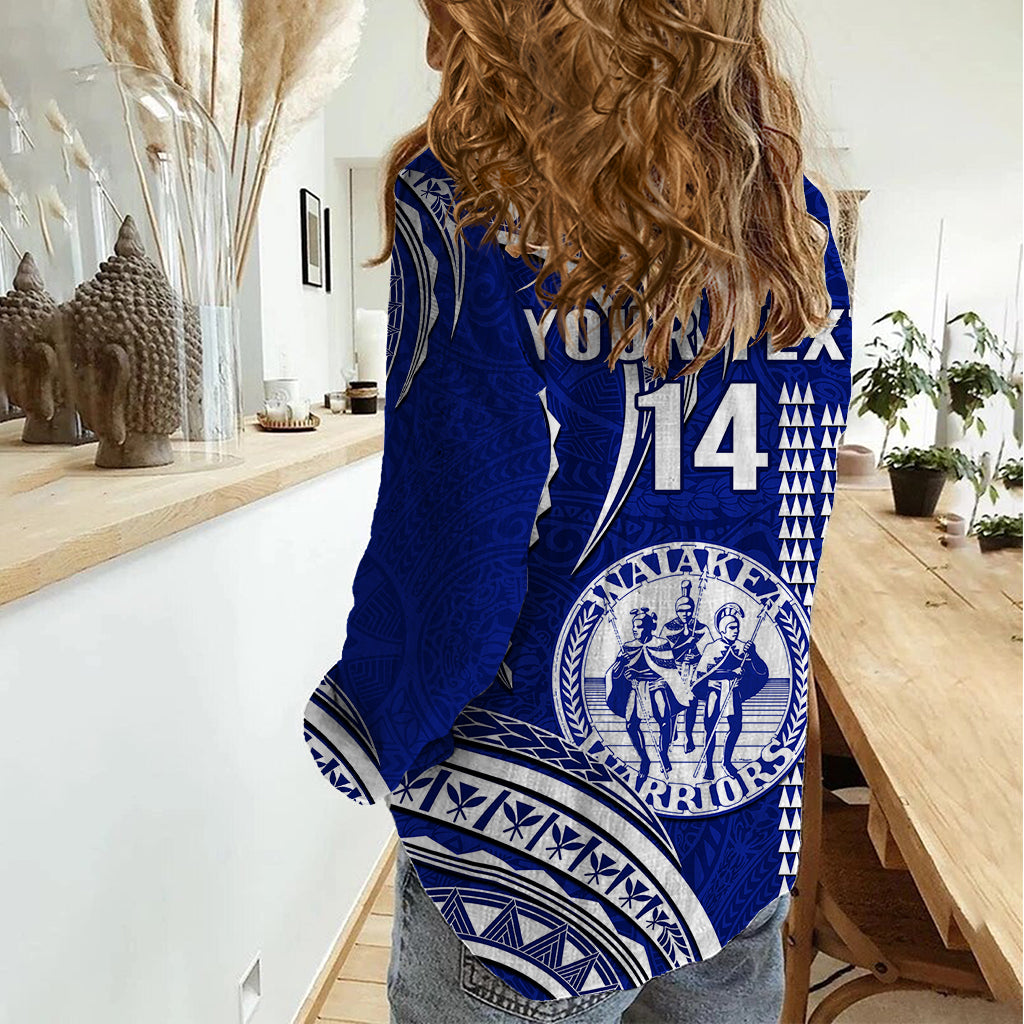 Personalised Hawaii Waiakea High School Women Casual Shirt Polynesian Kakau Pattern LT14 - Polynesian Pride