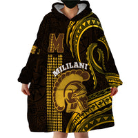 Personalised Hawaii Mililani High School Wearable Blanket Hoodie Polynesian Kakau Pattern LT14 - Polynesian Pride