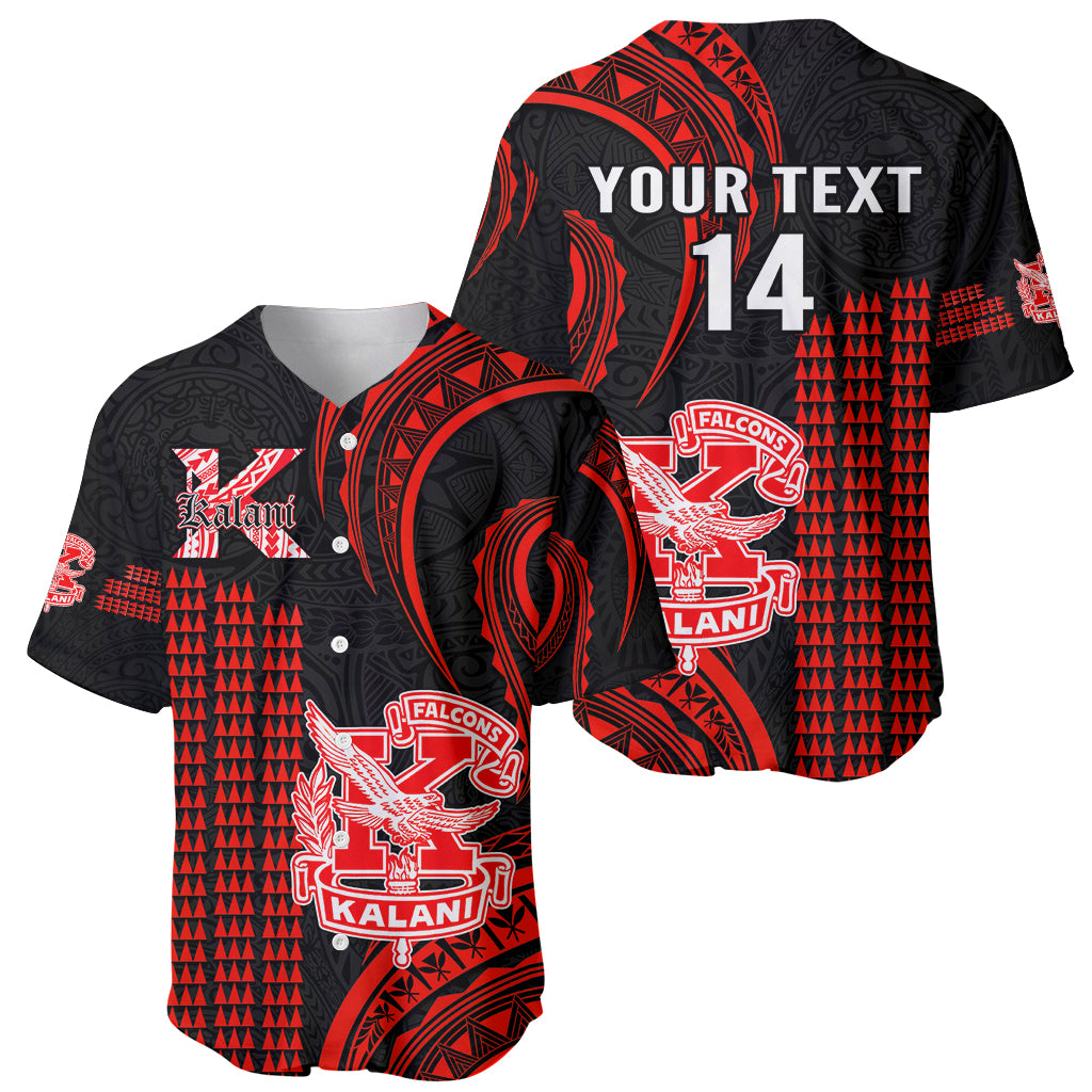Personalised Hawaii Kalani High School Baseball Jersey Polynesian Kakau Pattern LT14 - Polynesian Pride