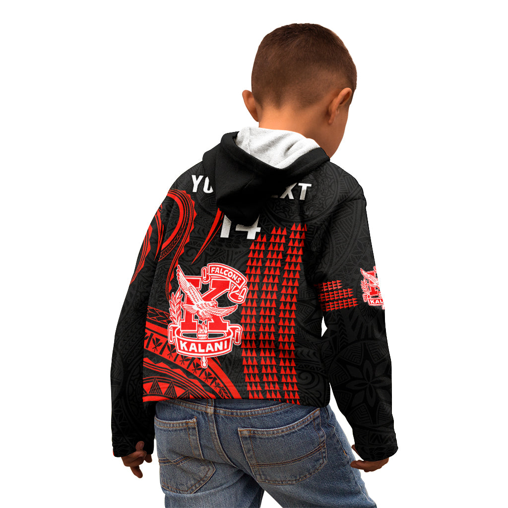 Personalised Hawaii Kalani High School Kid Hoodie Polynesian Kakau Pattern LT14 - Polynesian Pride