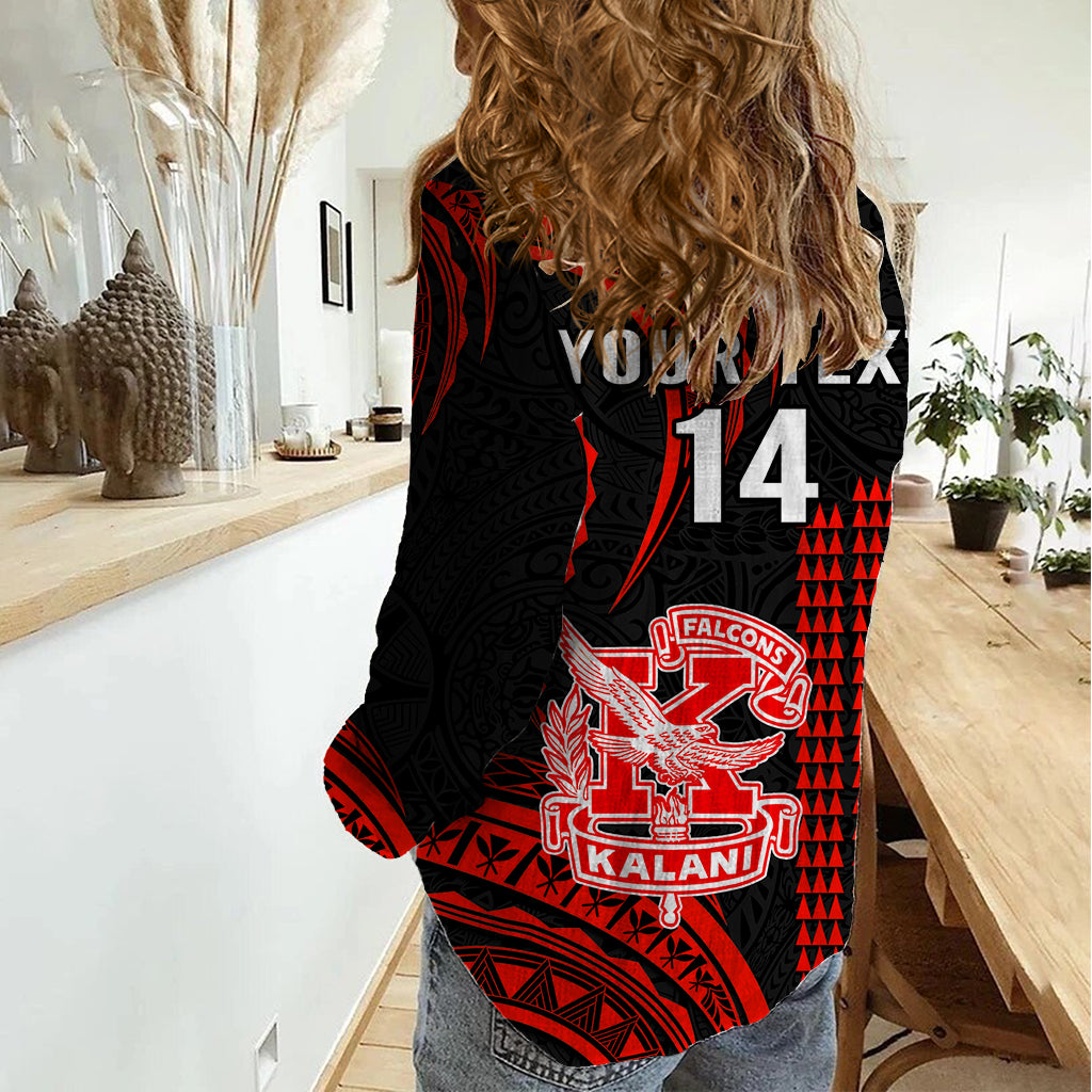 Personalised Hawaii Kalani High School Women Casual Shirt Polynesian Kakau Pattern LT14 - Polynesian Pride