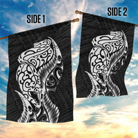 New Zealand Eel Garden Flag Tuna Aotearoa Maori Patten - Black LT14 - Polynesian Pride