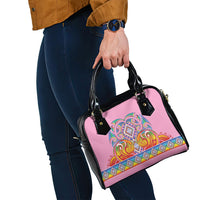 Rainbow Ngaru Taniko With Aotearoa Maori Tattoo Shoulder Handbag LT14 - Polynesian Pride