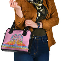 Rainbow Ngaru Taniko With Aotearoa Maori Tattoo Shoulder Handbag LT14 - Polynesian Pride