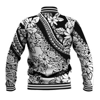 Polynesia Baseball Jacket Polynesian Tropical Flowers Black Pastel Vibes LT14 - Polynesian Pride