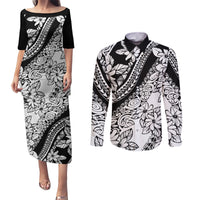 polynesia-couples-matching-puletasi-dress-and-long-sleeve-button-shirts-polynesian-tropical-flowers-black-pastel-vibes