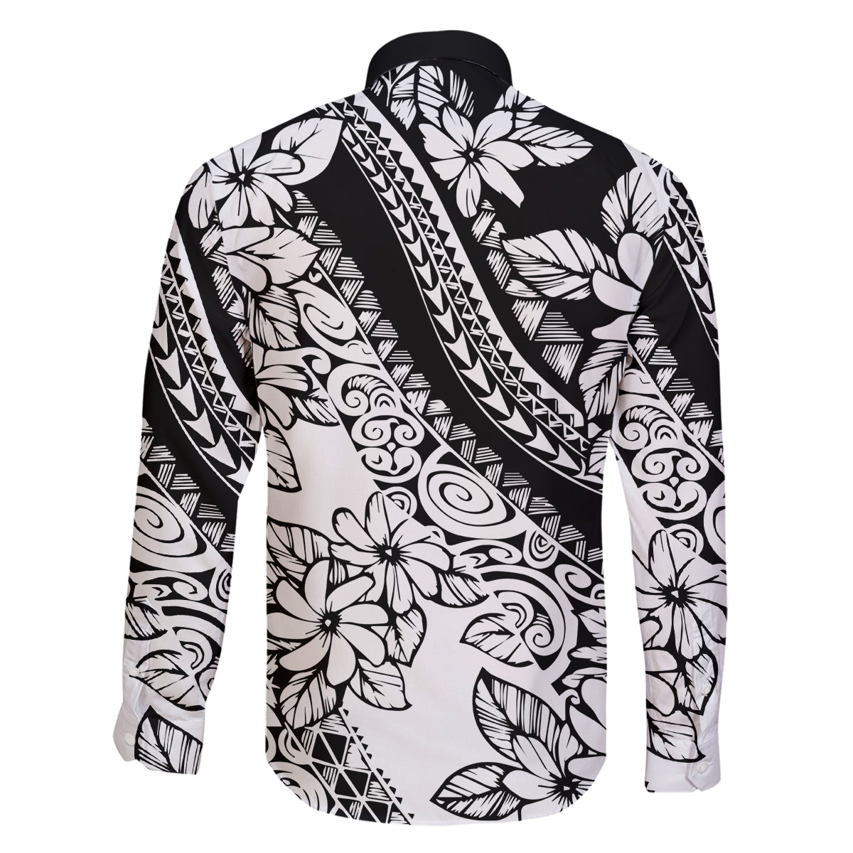 polynesia-family-matching-mermaid-dress-and-hawaiian-shirt-polynesian-tropical-flowers-black-pastel-vibes