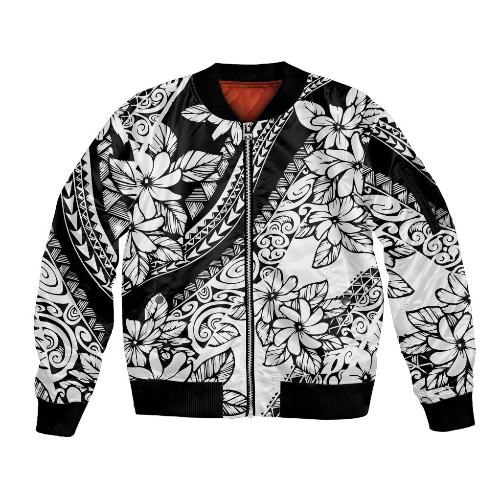 polynesia-sleeve-zip-bomber-jacket-polynesian-tropical-flowers-black-pastel-vibes