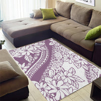 Polynesia Area Rug Polynesian Tropical Flowers Purple Pastel Vibes LT14 - Polynesian Pride
