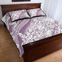 Polynesia Quilt Bed Set Polynesian Tropical Flowers Purple Pastel Vibes LT14 - Polynesian Pride