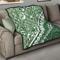 Green Bula Fiji Quilt Fijian Language Week Tapa Cloth - Pastel LT14 - Polynesian Pride