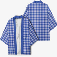Royal Blue Japanese Palaka Pride Kimono - Polynesian Pride