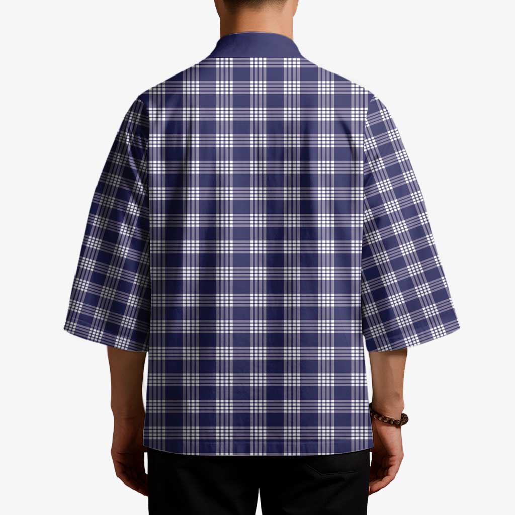 Navy Blue Japanese Palaka Pride Kimono - Polynesian Pride