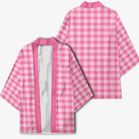 Pink Japanese Palaka Pride Kimono - Polynesian Pride