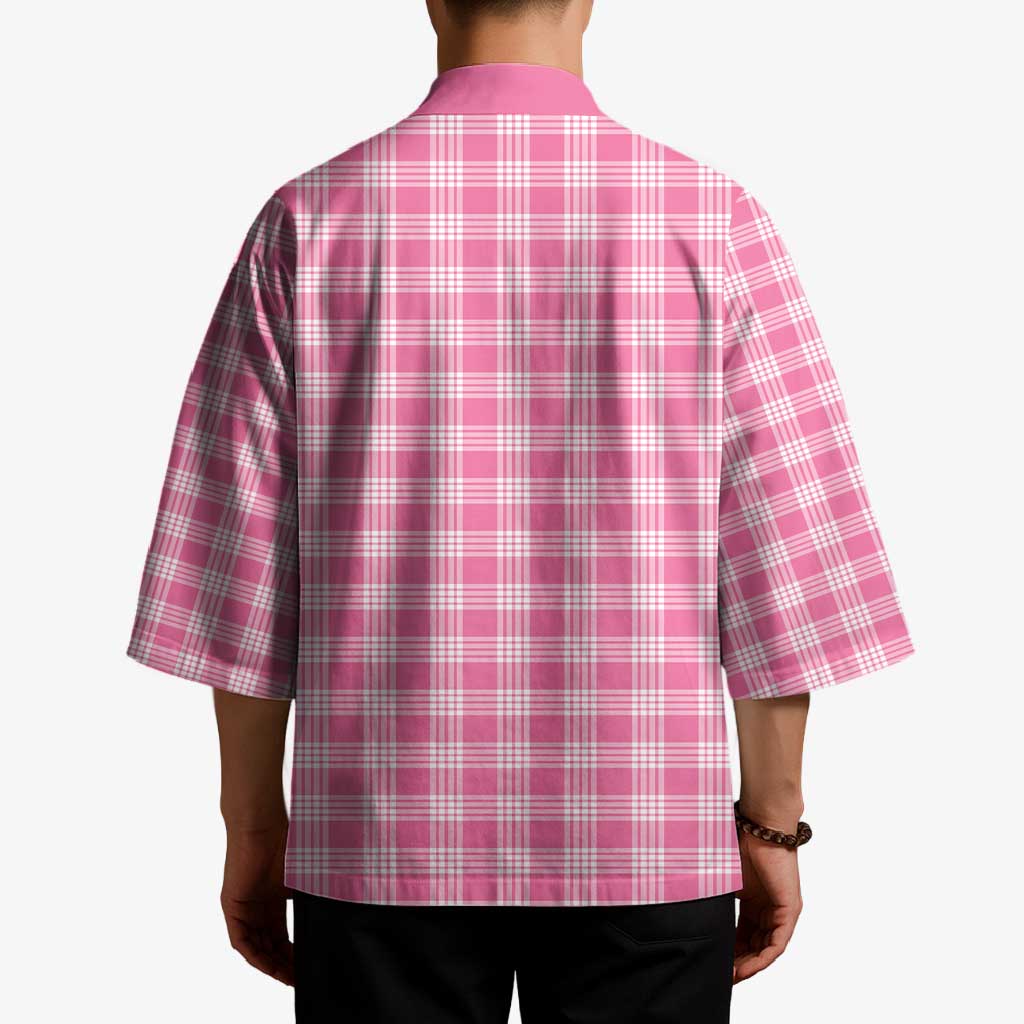 Pink Japanese Palaka Pride Kimono - Polynesian Pride