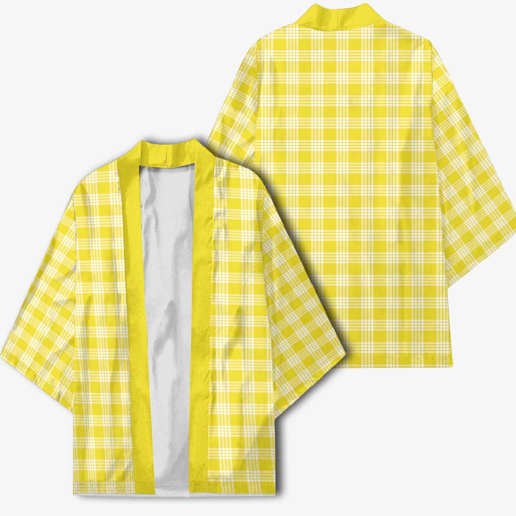 Yellow Japanese Palaka Pride Kimono - Polynesian Pride
