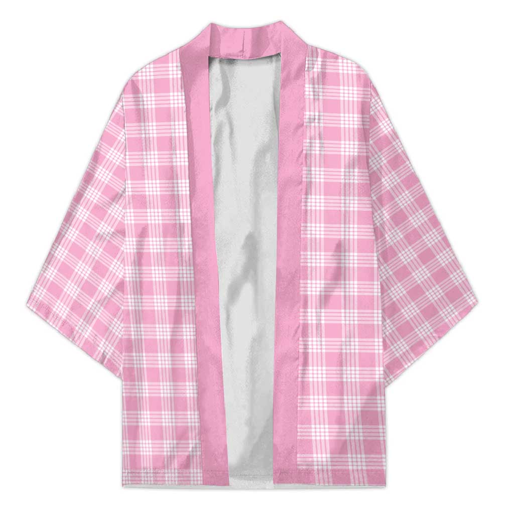 Light Pink Japanese Palaka Pride Kimono - Polynesian Pride