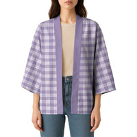 Lavender Japanese Palaka Pride Kimono - undefined