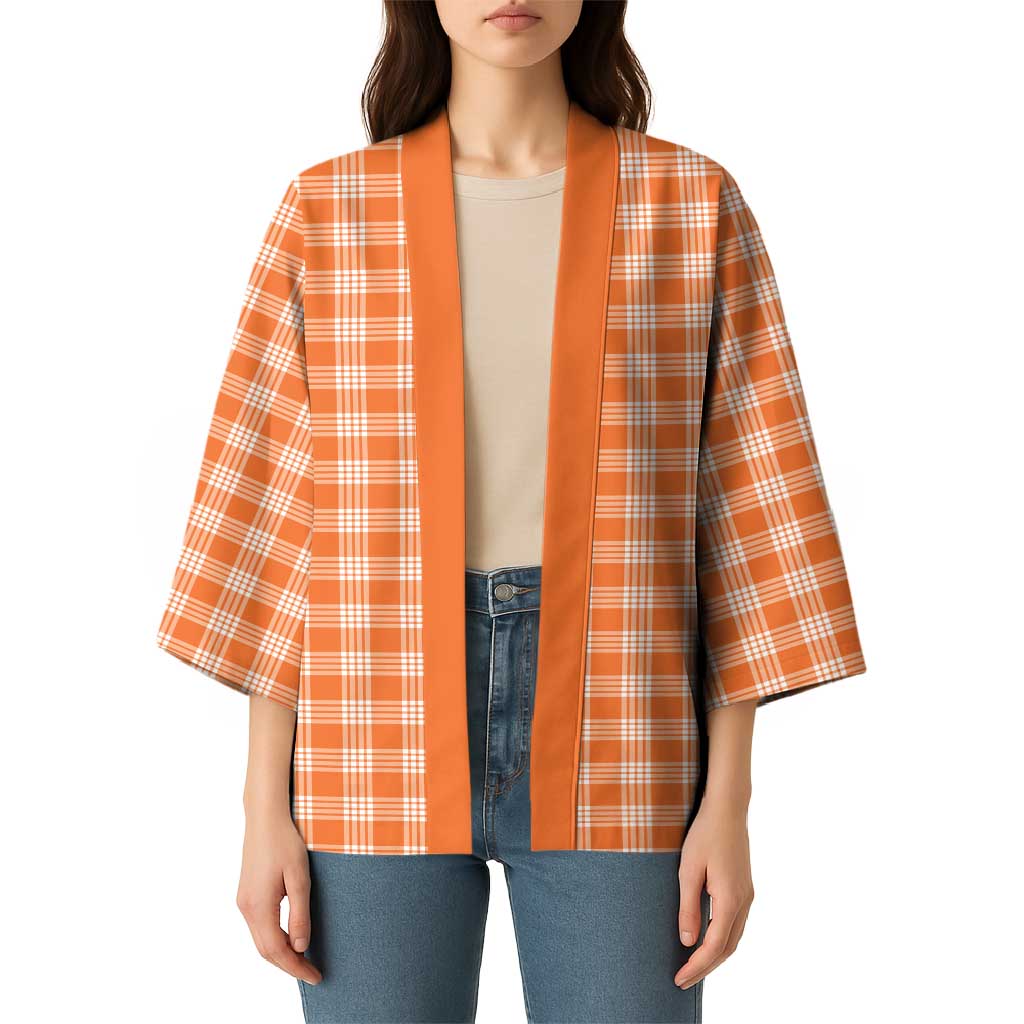 Orange Japanese Palaka Pride Kimono - Polynesian Pride
