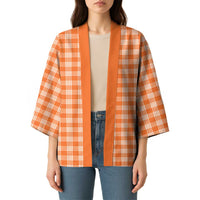 Orange Japanese Palaka Pride Kimono - Polynesian Pride