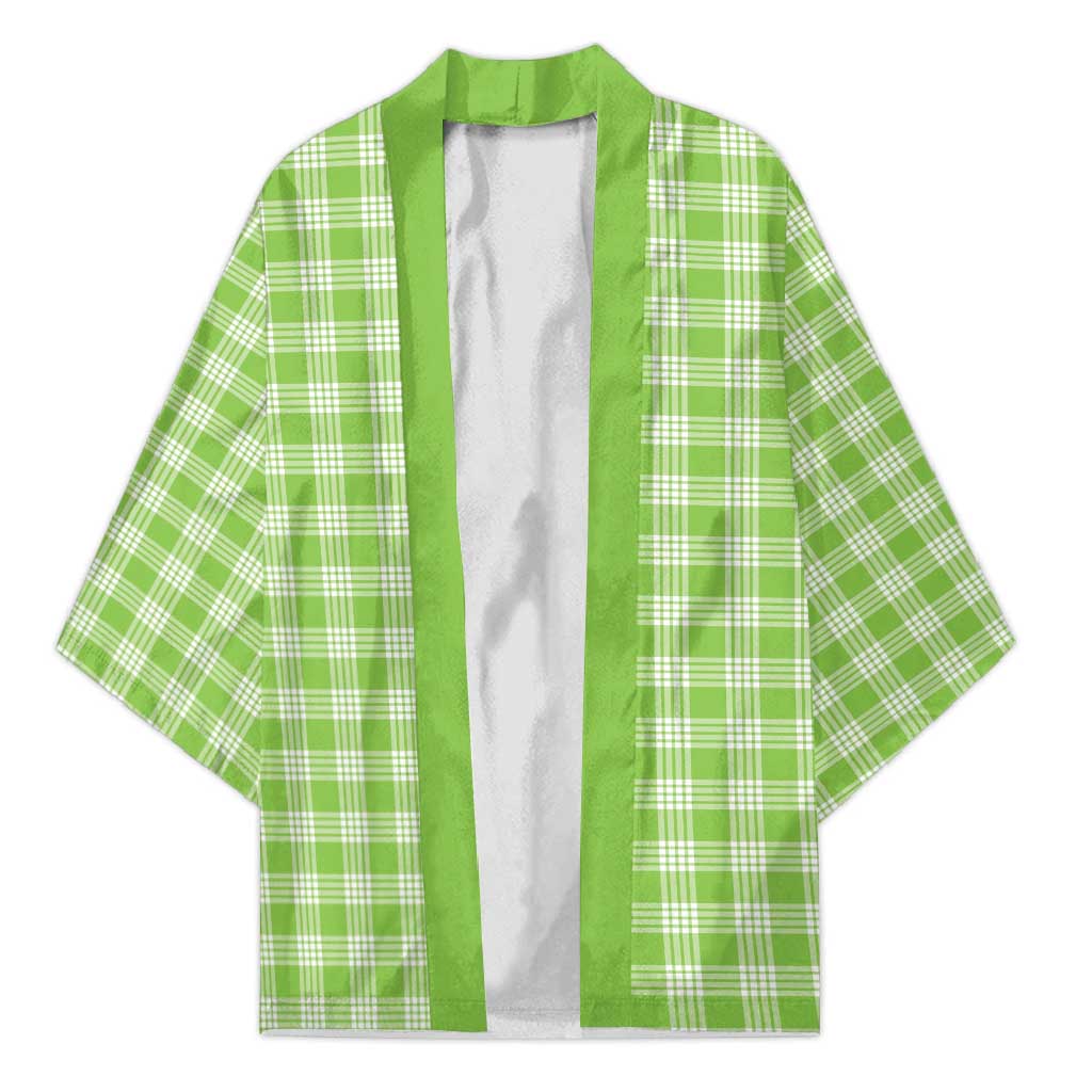 Bright Green Japanese Palaka Pride Kimono - Polynesian Pride