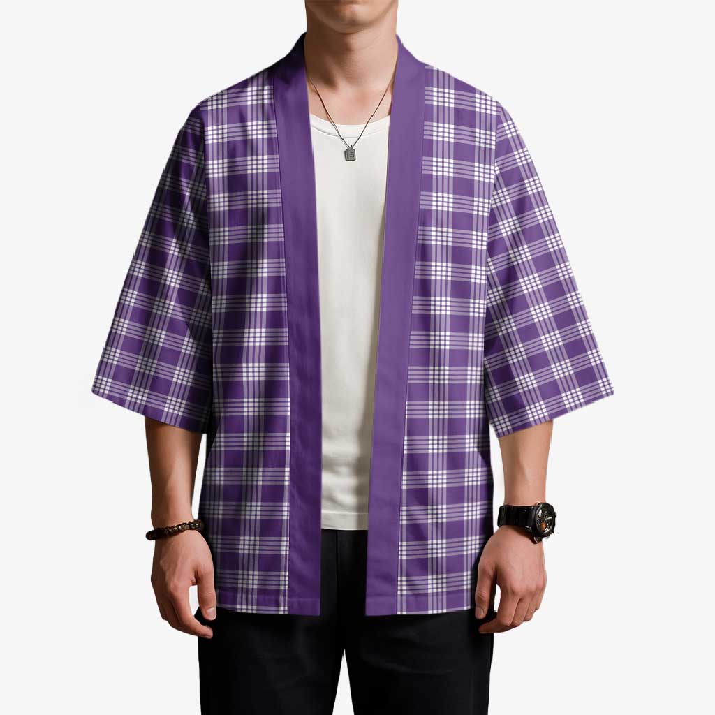 Purple Japanese Palaka Pride Kimono - Polynesian Pride