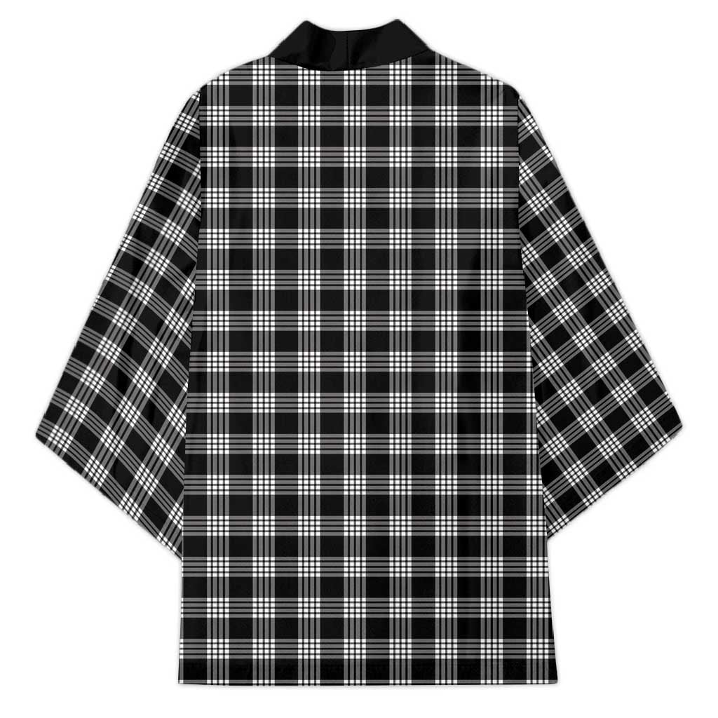 Black Japanese Palaka Pride Kimono - Polynesian Pride