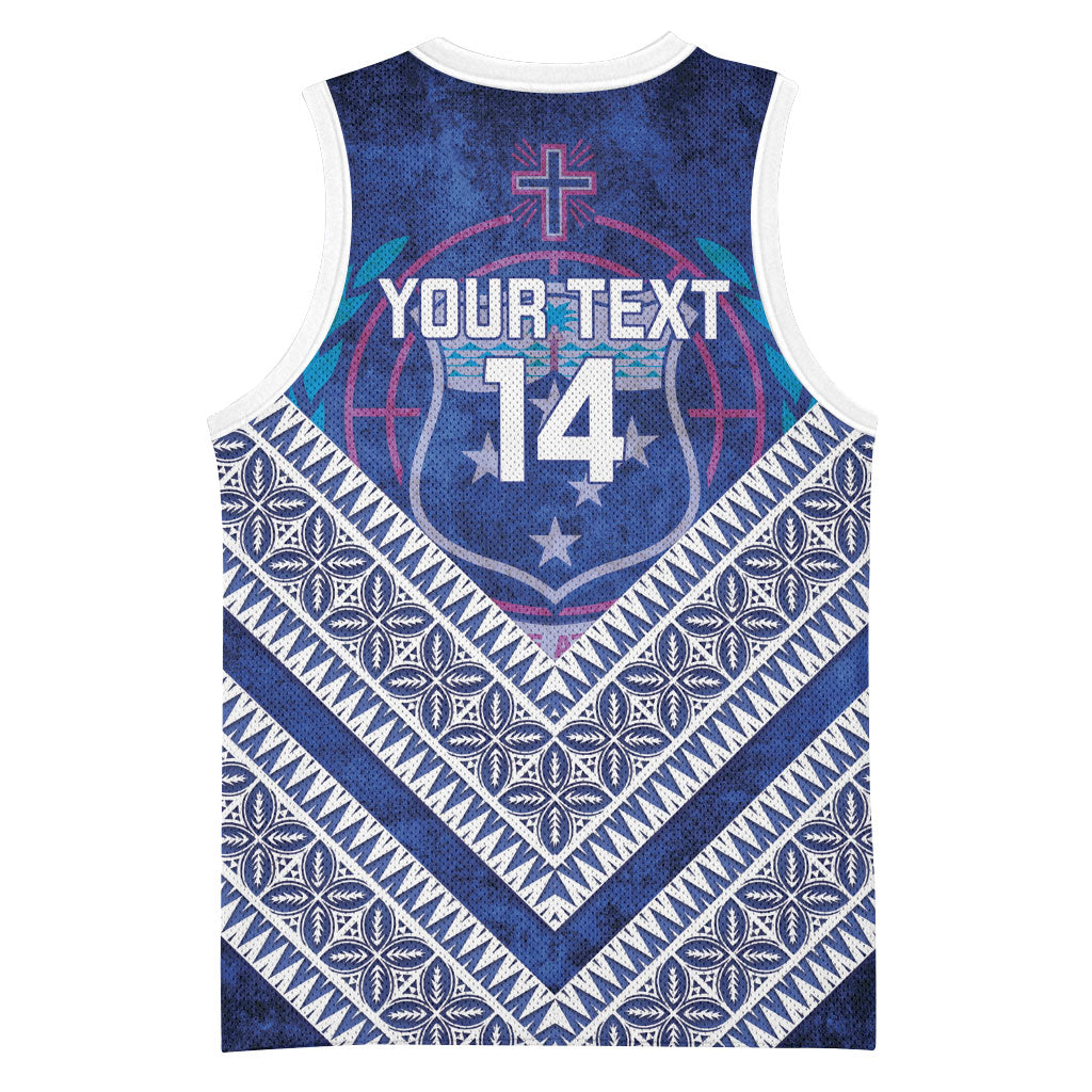 Toa Samoa Rugby Custom Basketball Jersey 40th Anniversary Samoan Siapo Pattern LT14 - Polynesian Pride