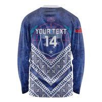 Toa Samoa Rugby Custom Long Sleeve Shirt 40th Anniversary Samoan Siapo Pattern LT14 - Polynesian Pride