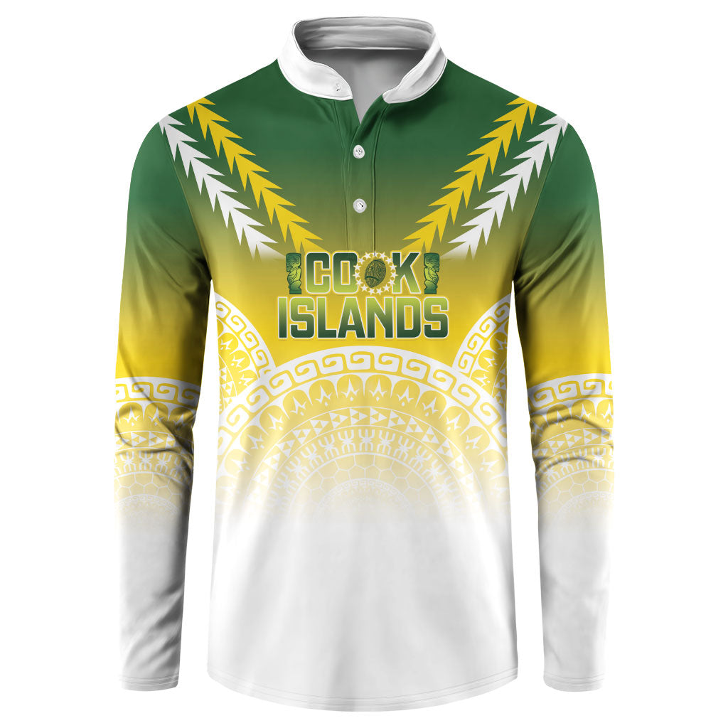 Cook Islands Rugby Custom Button Sweatshirt Come On Kukis LT14 Multicolor - Polynesian Pride