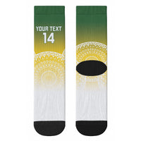 Cook Islands Rugby Custom Crew Socks Come On Kukis LT14 - Polynesian Pride