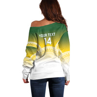 Cook Islands Rugby Custom Off Shoulder Sweater Come On Kukis LT14 - Polynesian Pride