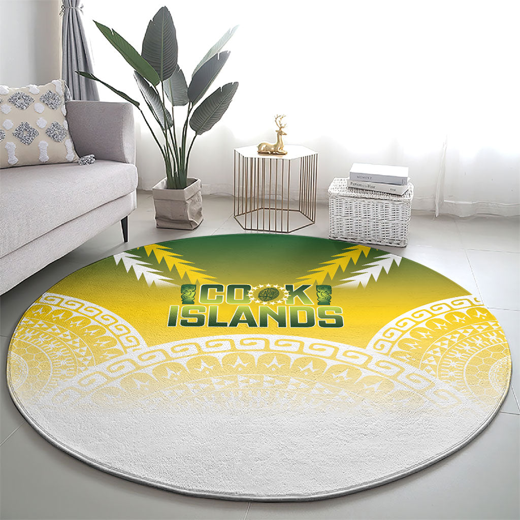 Cook Islands Rugby Round Carpet Come On Kukis LT14 - Polynesian Pride